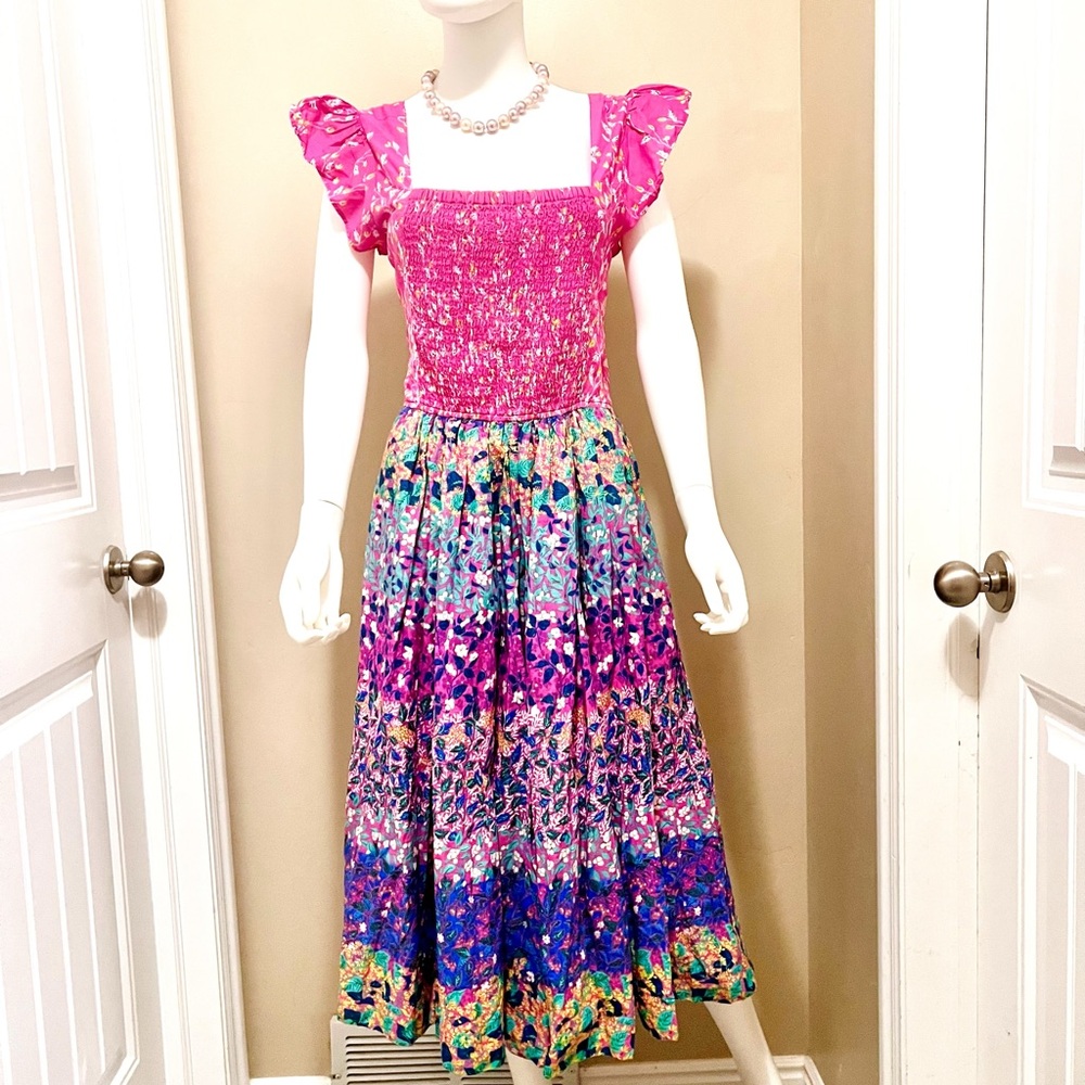Caroline Constas Pink and Multicolor Dress